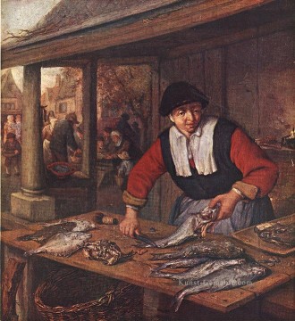  Maler Malerei - Der Fishwife Holländischen Genremaler Adriaen van Ostade
